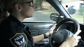Hardcore deep throat in public with a hard BBC and two slutty MILF cops.