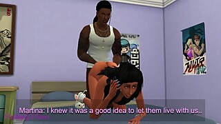 SluttyGFSims - Ep.3 Part 2 Hotwife Cucks Her Boyfriend While He's At Work With a BBC