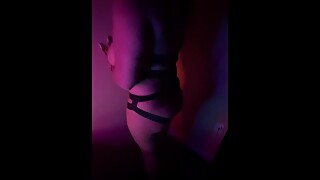 Leather mask wife sucking on a bbc good submissive slave dirty talk