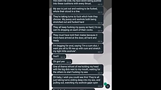 Cheating wife text cuckold husband her bbc gangbang adventure