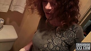 QUARANTINE HAND JOB SLUTTY MOM STROKING OFF SHAUNDAM THE BATHROOM