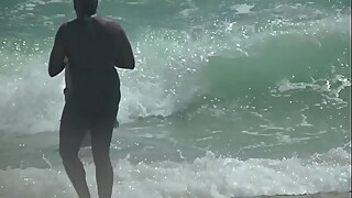 Caribbean Nude Beach Vacation Part 1 and 2 - Exhibitionist Wife Helena Price VOYEUR POV!!!